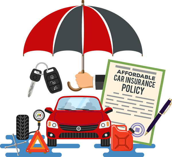 Affordable Car Insurance Policy Illustration PNG