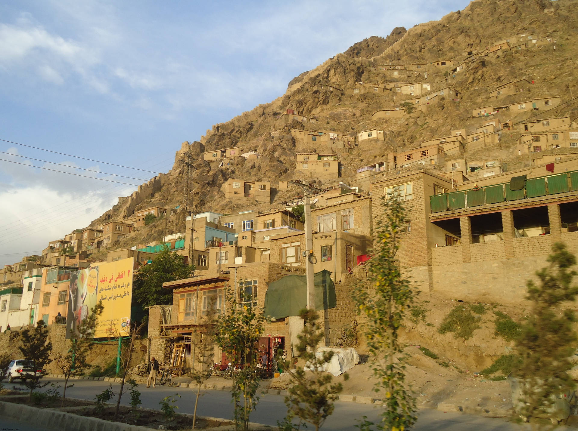 Afghanistankabul Hanghäuser Auf Hügel Wallpaper