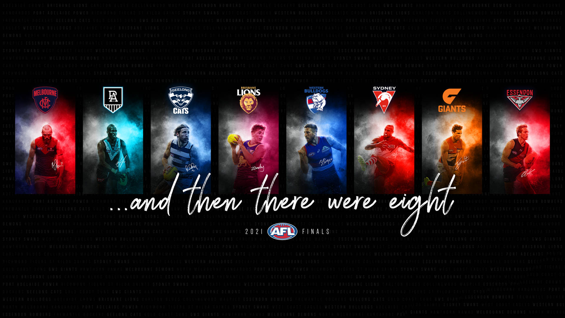 Afl 2021 Finals Eight Teams Background