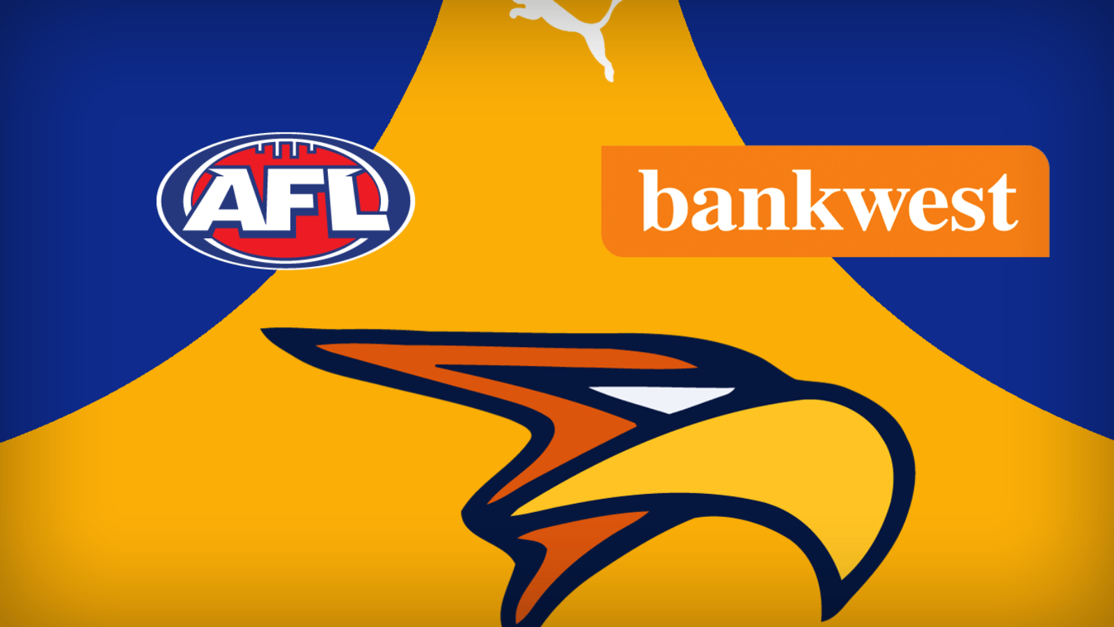 Afl Logo With A Bird And A Yellow Background