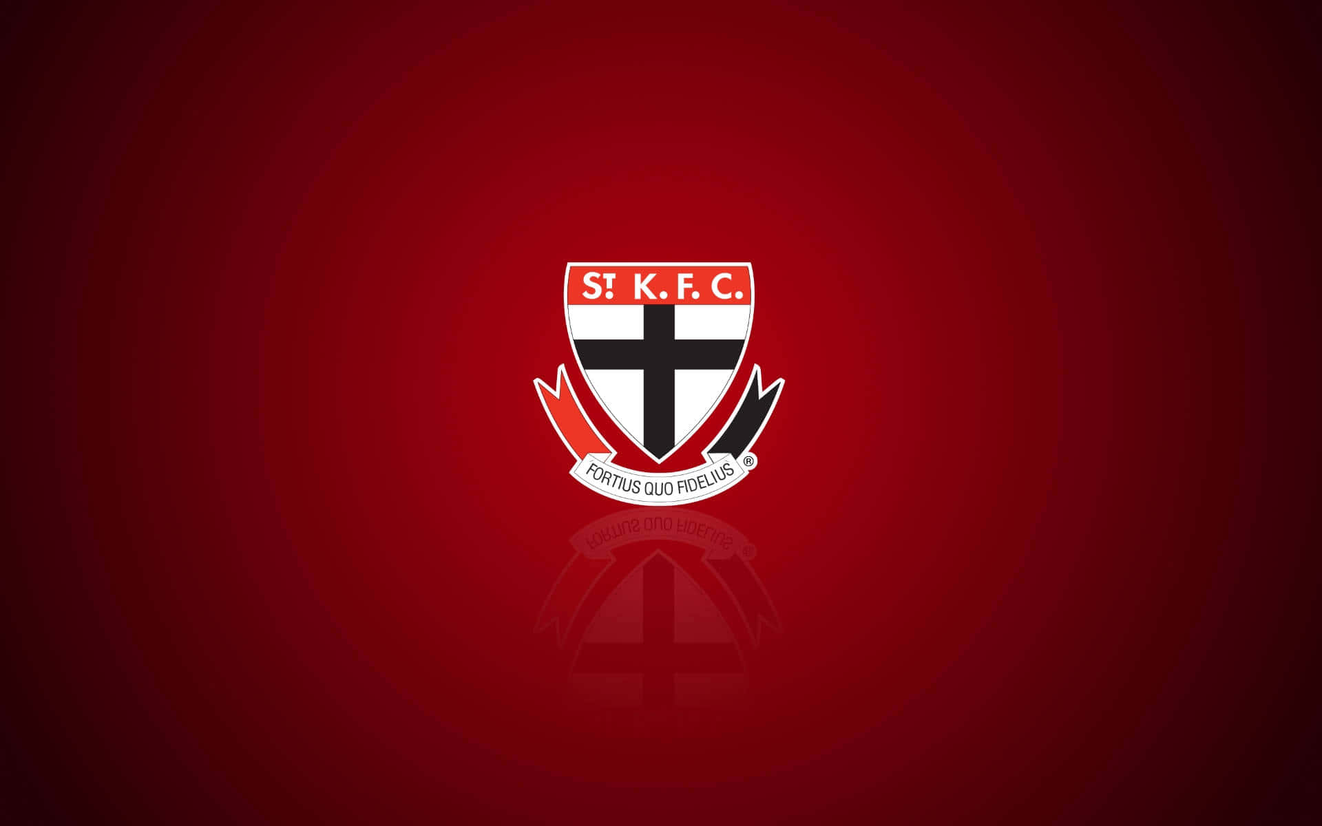 St John's Fc Logo On A Red Background