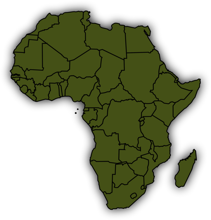Africa Continent Outline Map PNG