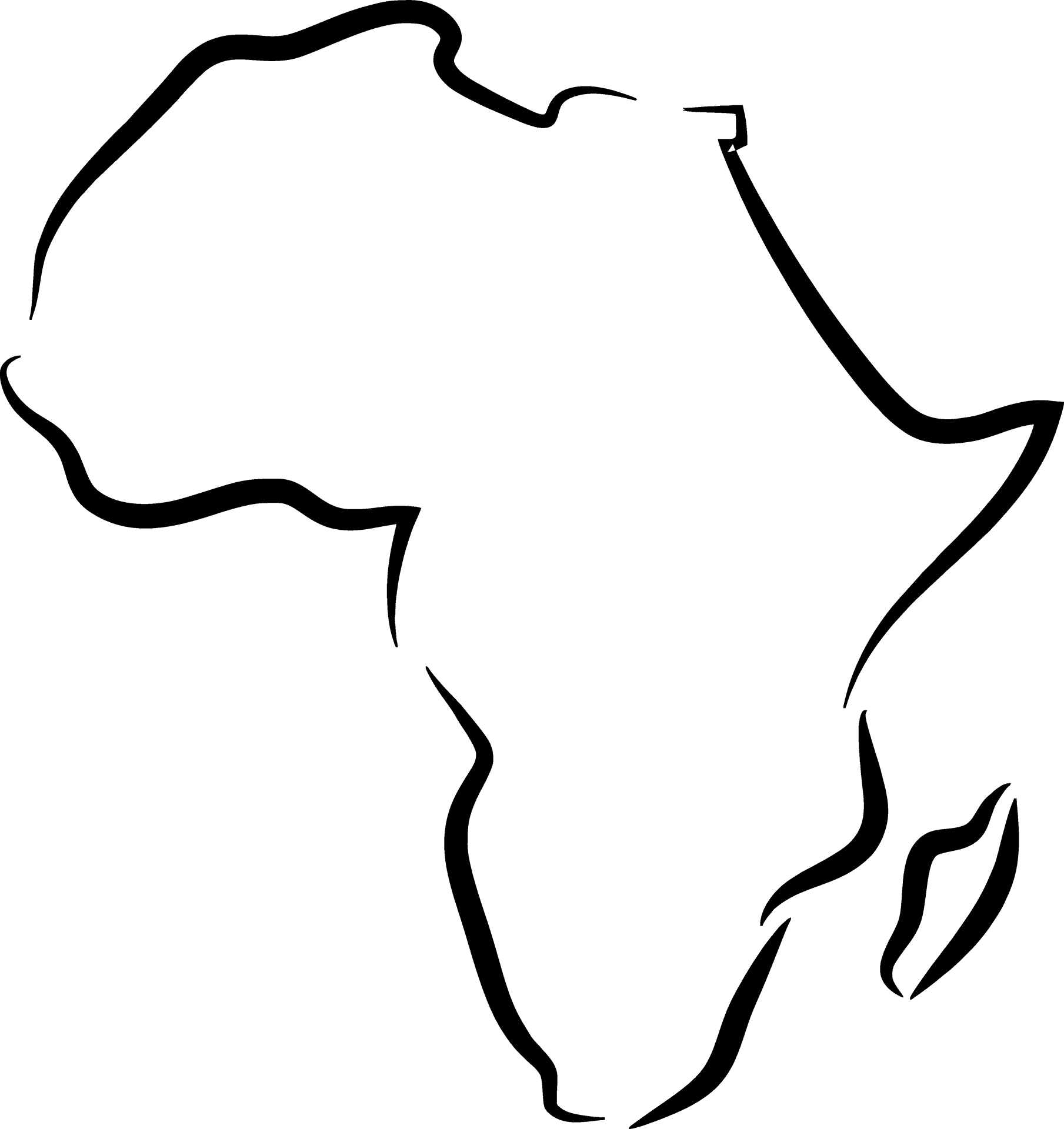 Africa Continent Outline PNG