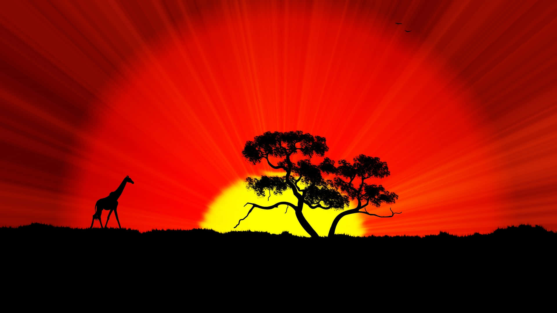 Se glæden ved naturen med denne fantastiske afrikanske landskab Wallpaper