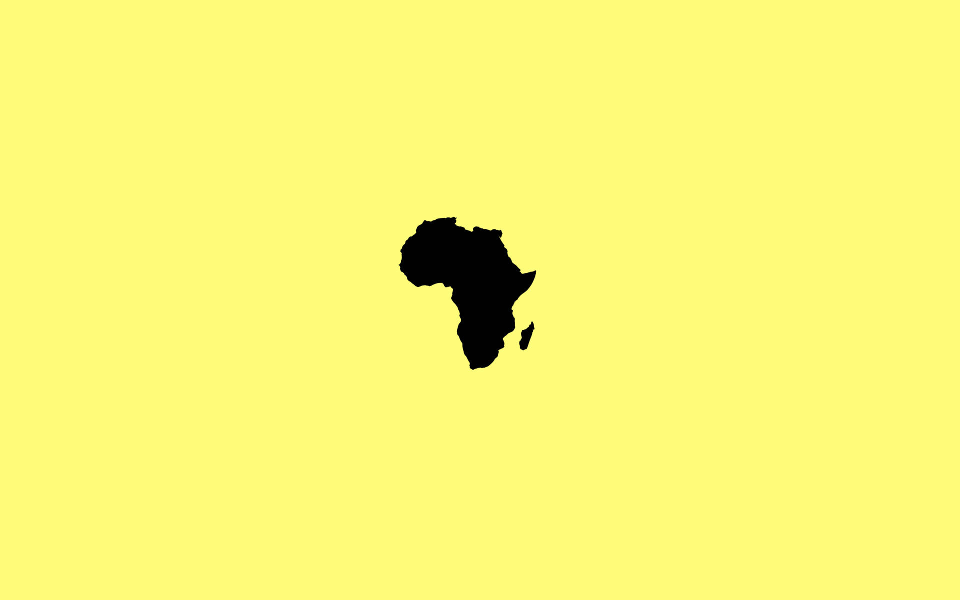 Africa Map On Yellow Background