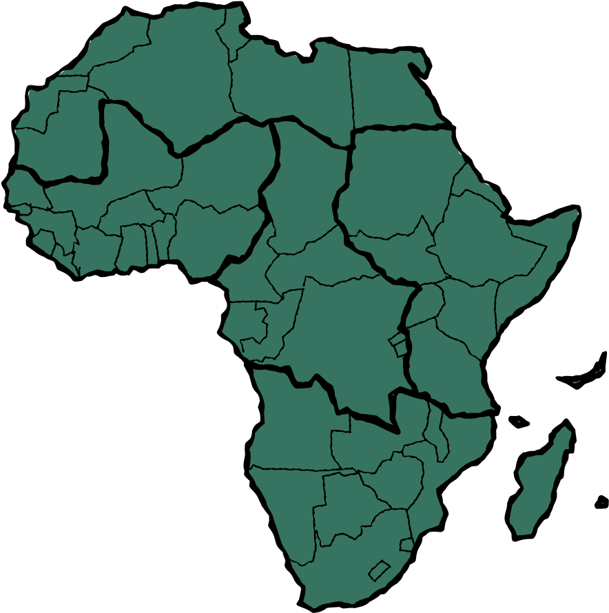 Africa Map Simplified Outline PNG