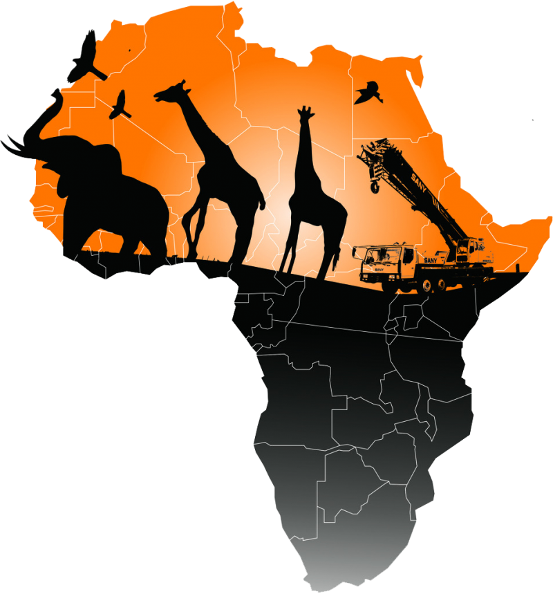 Africa Wildlifeand Industry Silhouette PNG