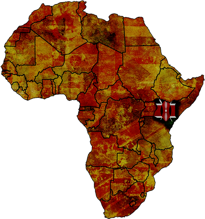 African Continent Textured Map PNG