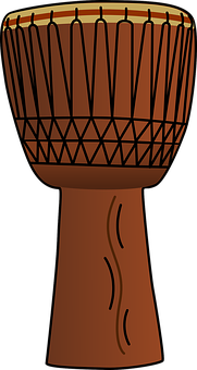 African Djembe Drum Illustration PNG