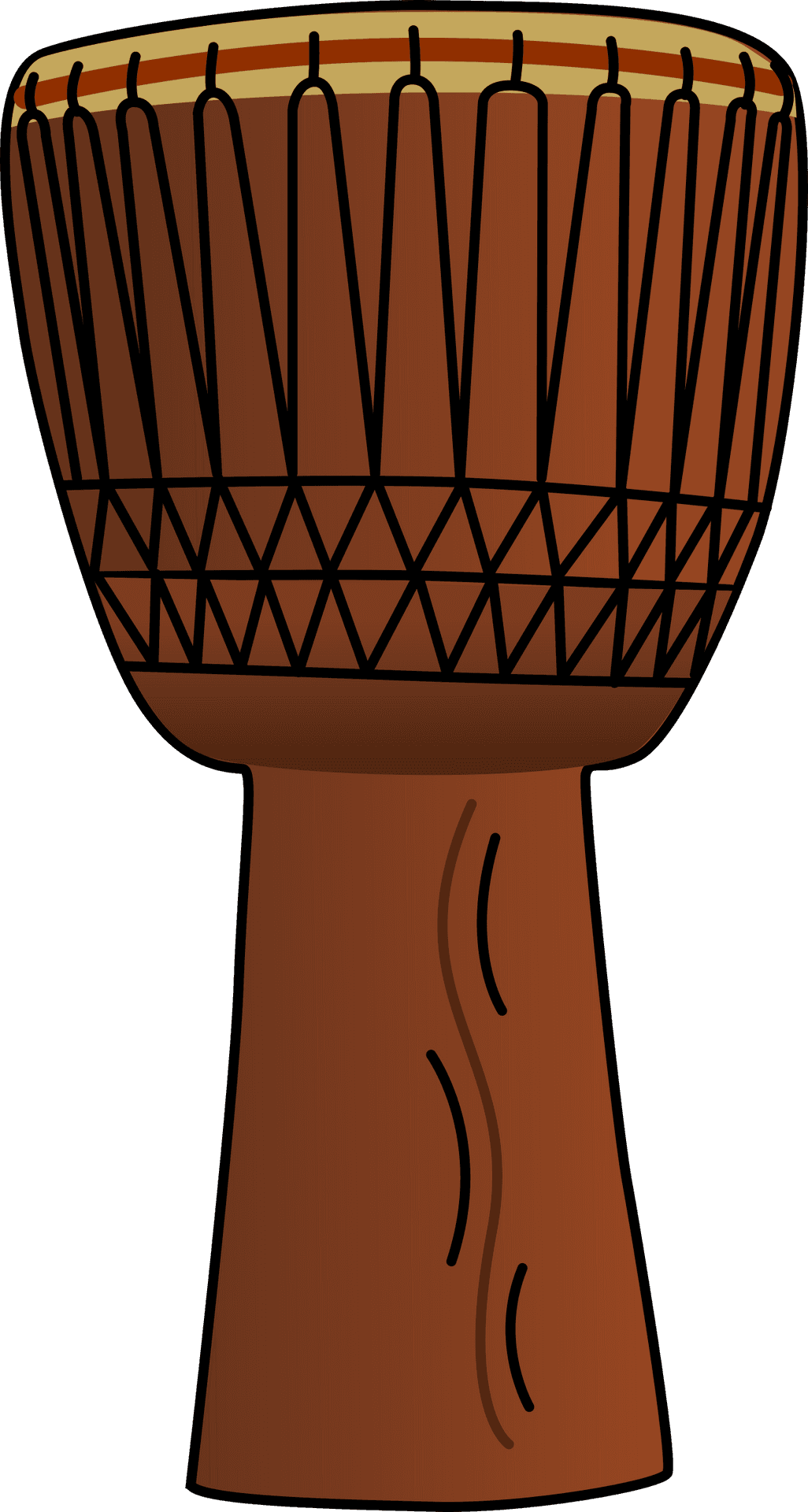 African Djembe Drum Illustration PNG