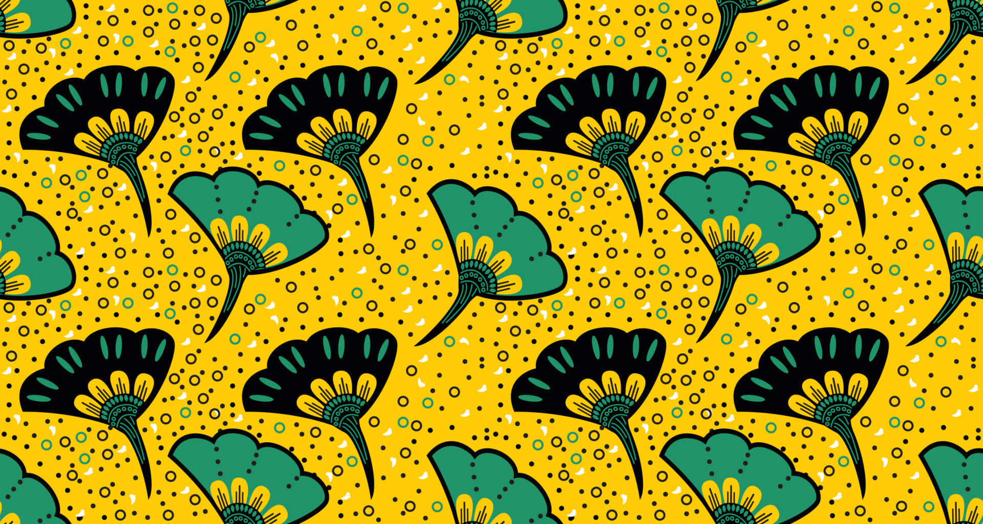 African_ Floral_ Print_ Pattern Wallpaper