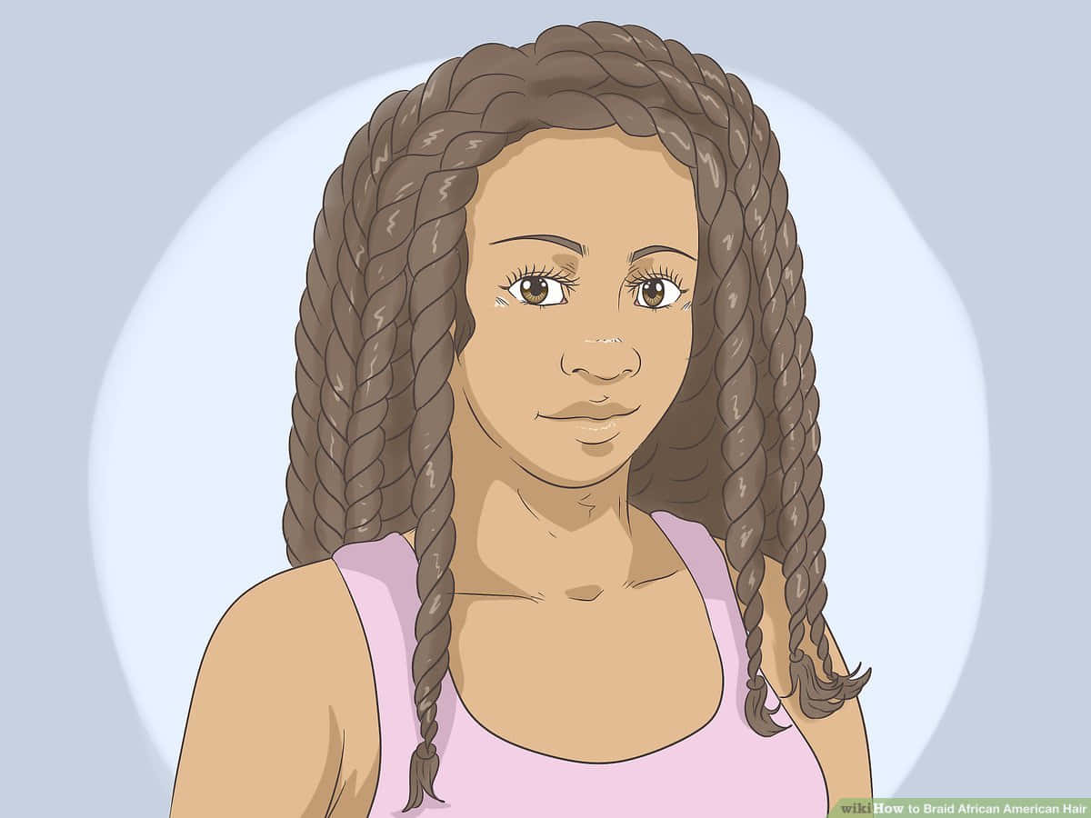 En kvinde vise off hendes stilfulde afrikanske hår flettemønstre.