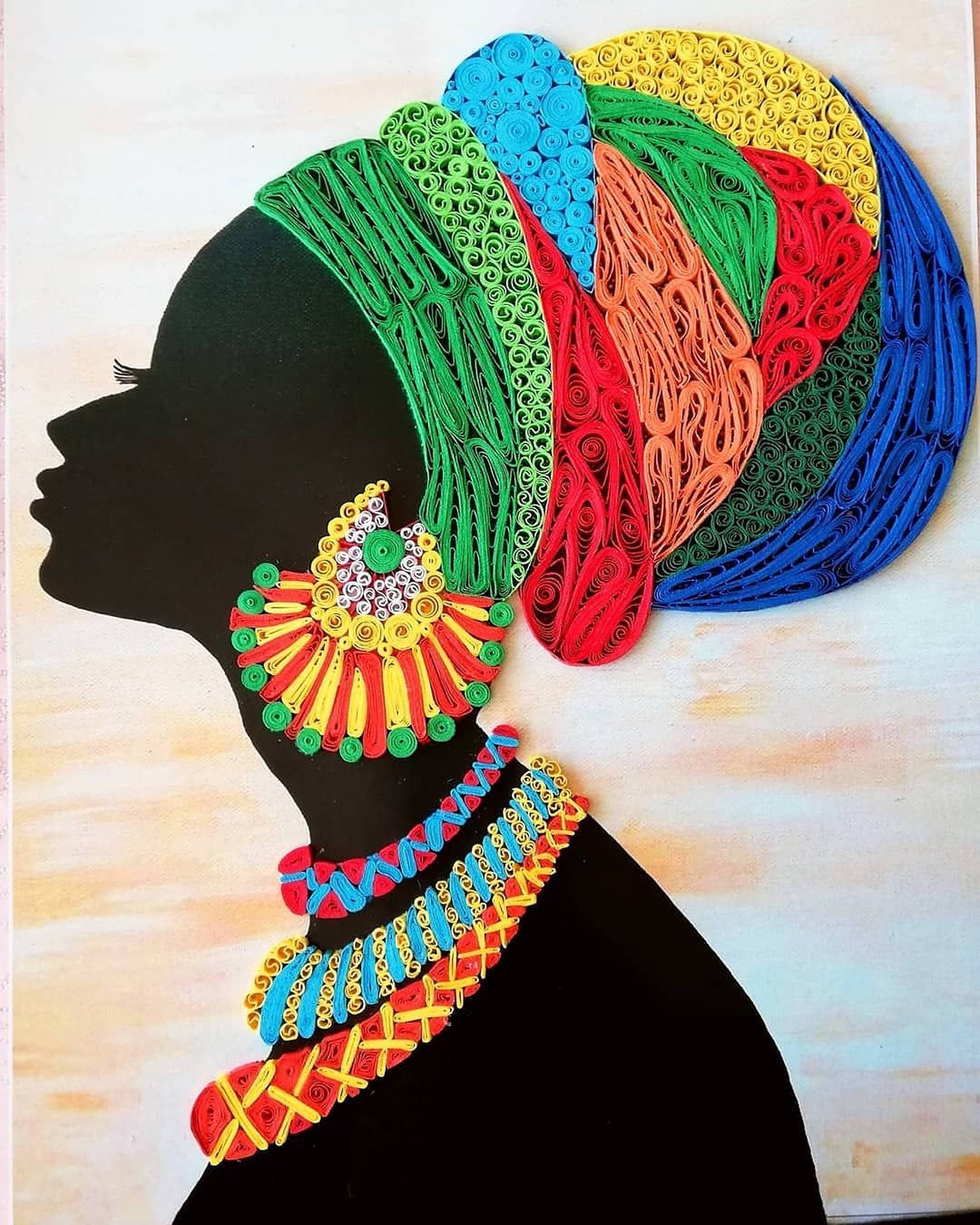 African Paper Art Wallpaper