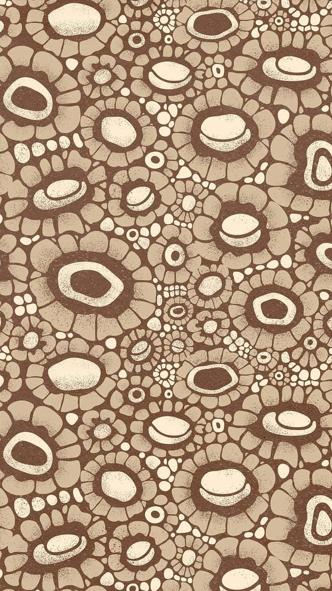 African_ Print_ Brown_ Beige_ Pattern Wallpaper