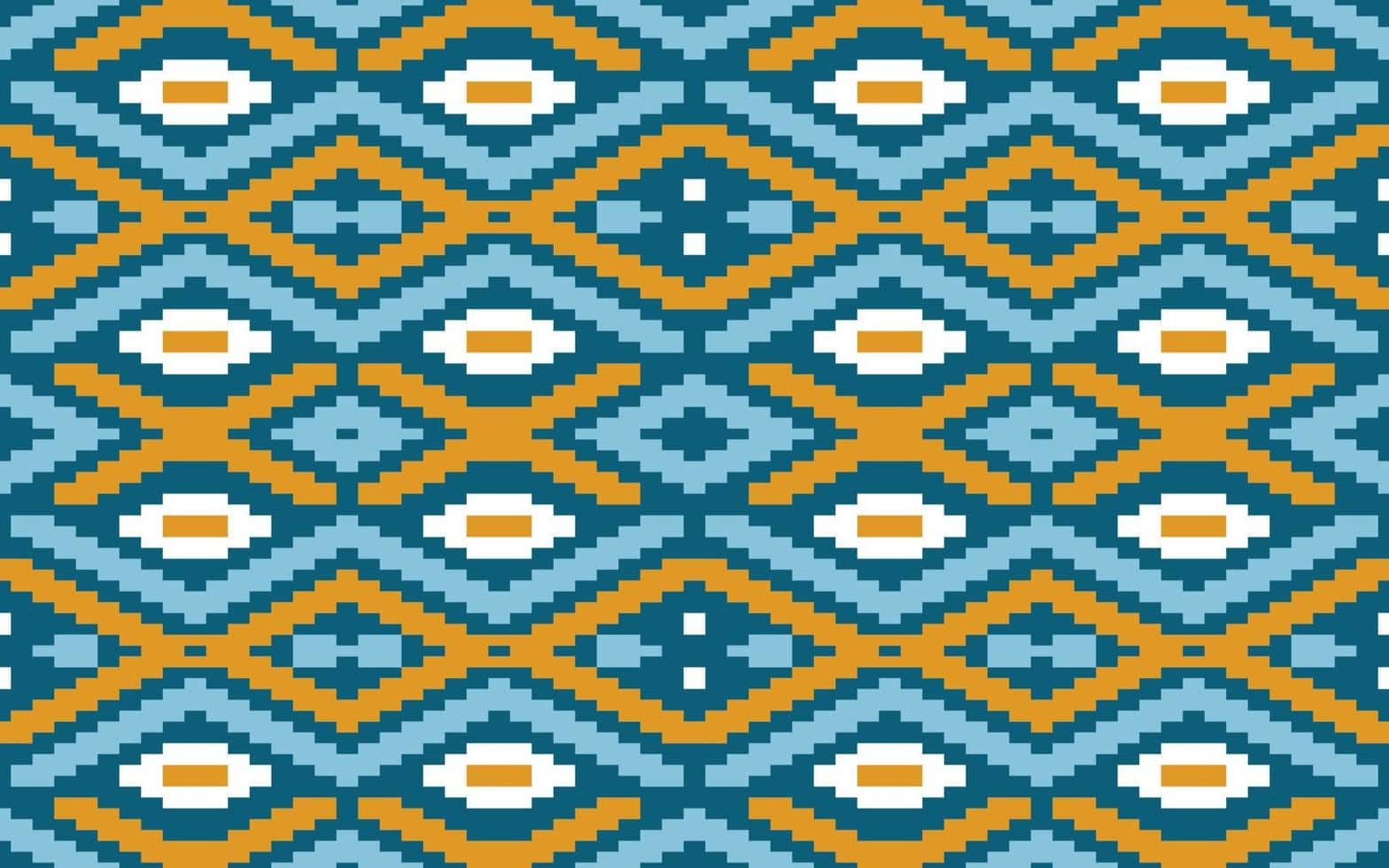 African Print Geometric Pattern Wallpaper