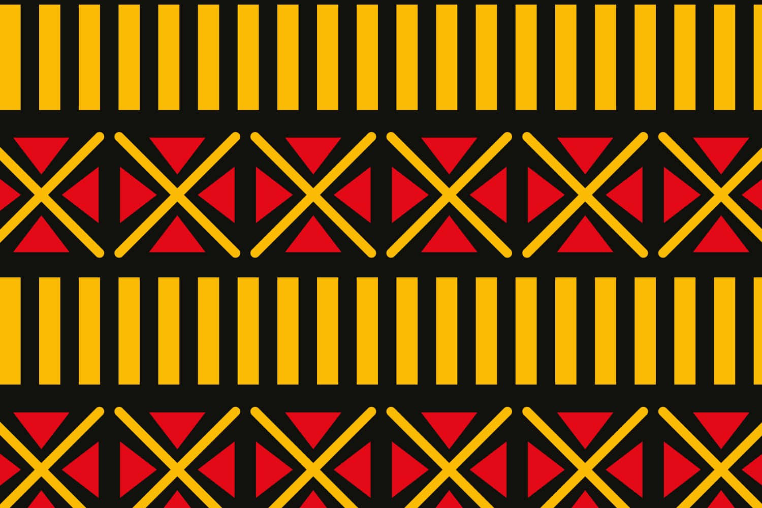 African Print Geometric Pattern Wallpaper