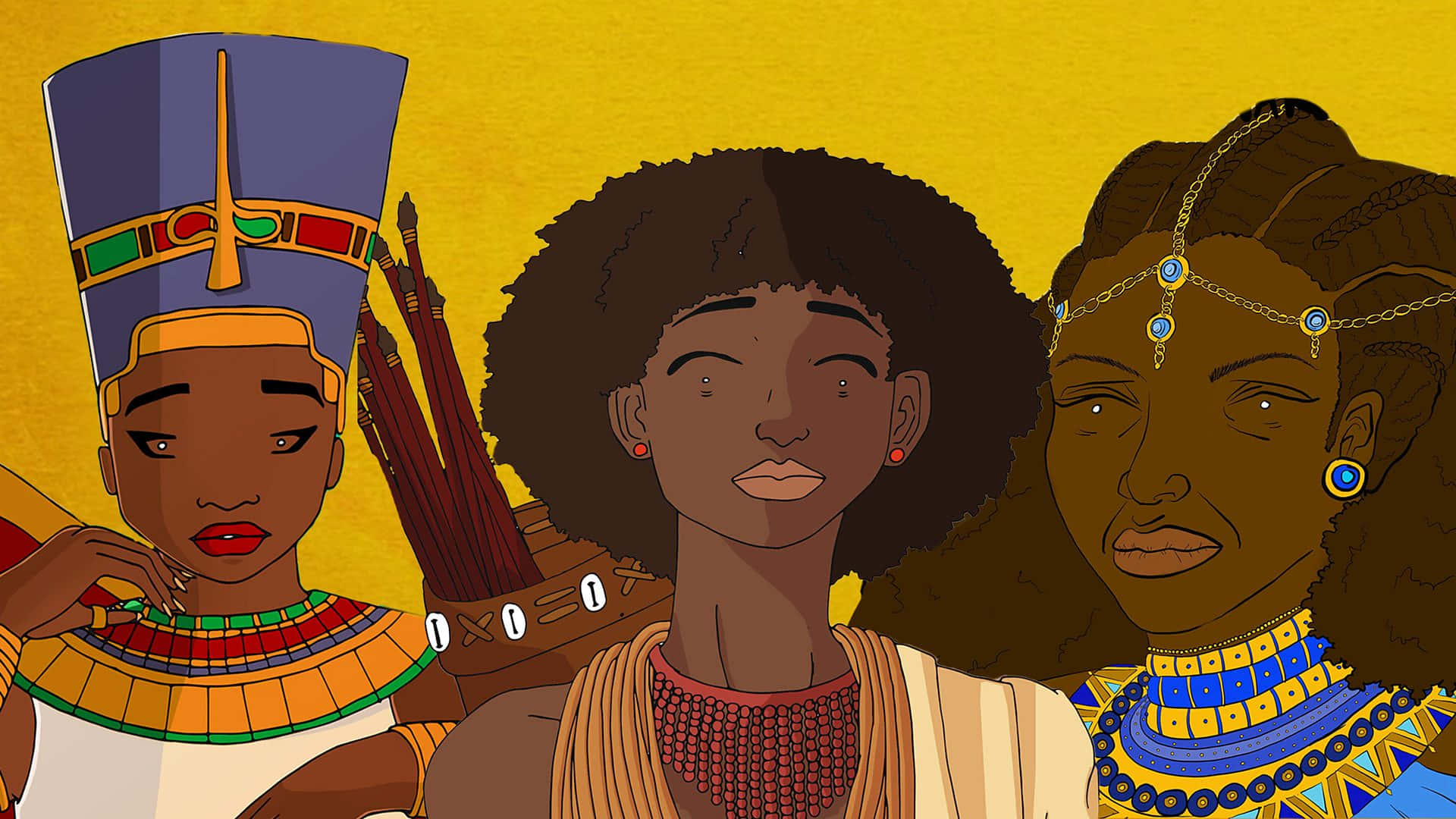 Afrikanskadrottningar Afrikansk Konstbild