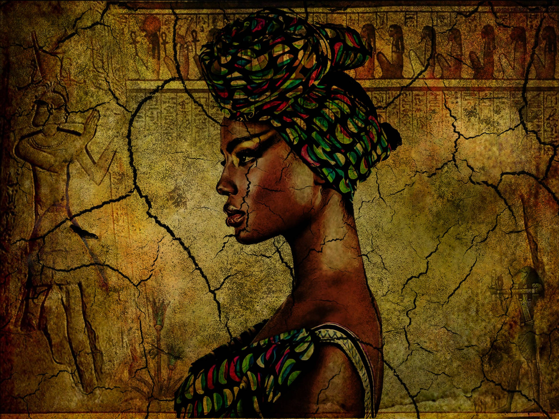 African Woman Art Wallpaper