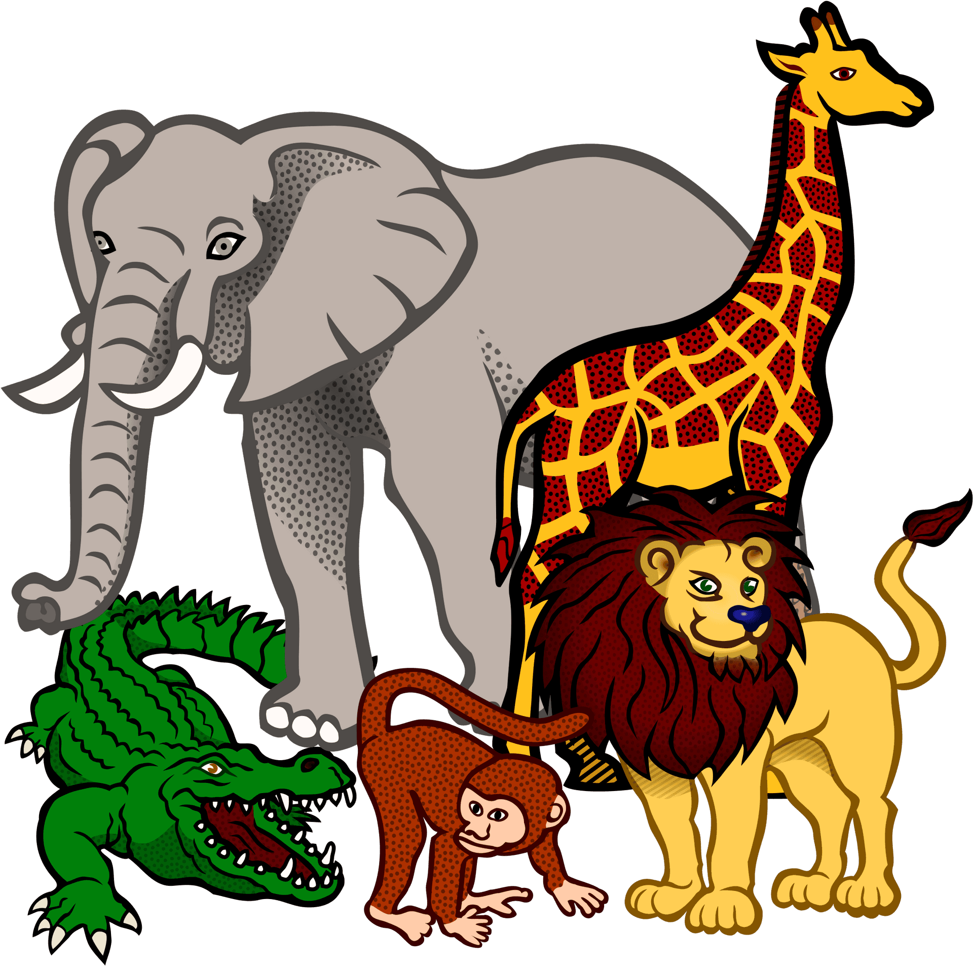 African_ Safari_ Animals_ Clipart PNG
