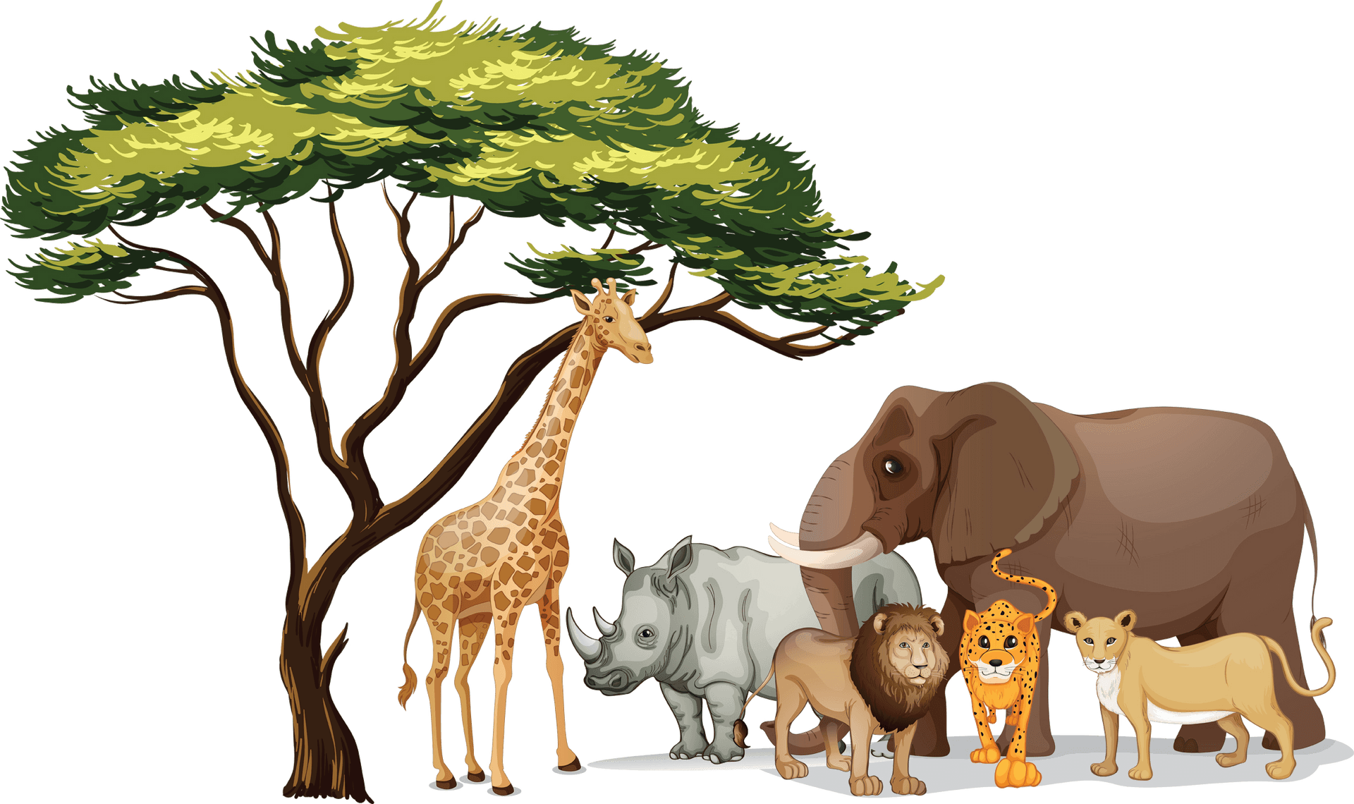 African_ Safari_ Animals_ Gathering PNG