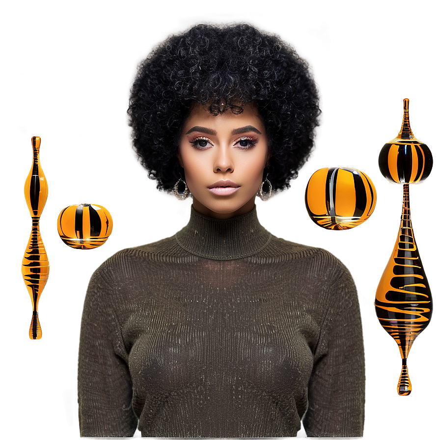 Download Afro Hairstyle Collection Png Vay55 | Wallpapers.com