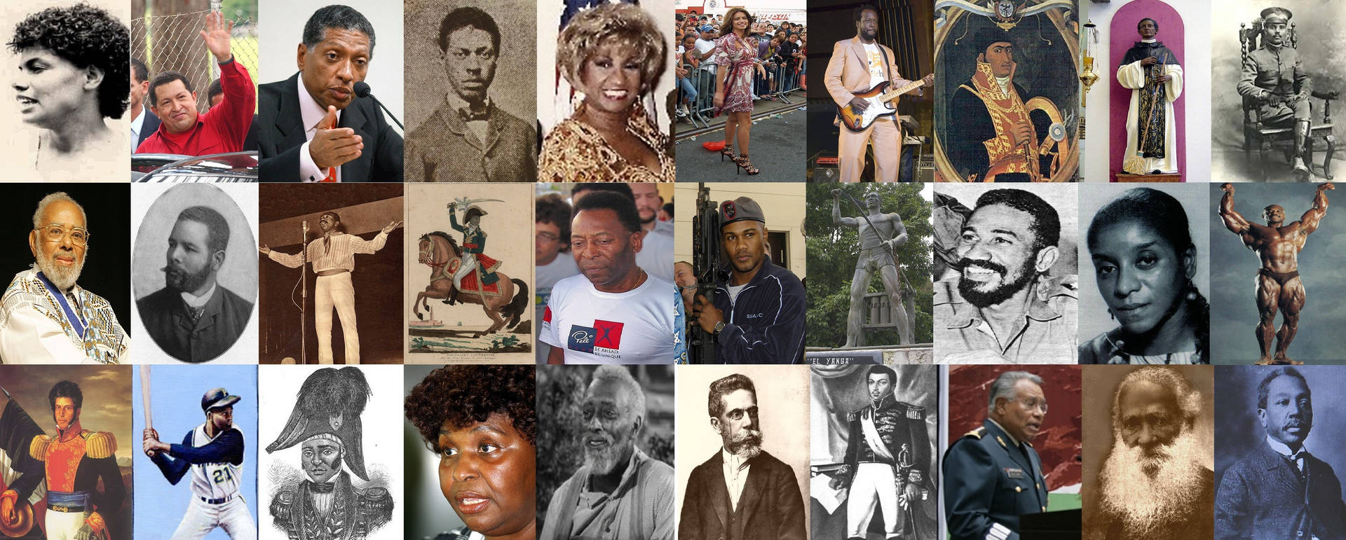 Afrolatin Americans Collage: Afro-latinoamerikansk Kollage (för Användning Som Dator- Eller Mobilskärmsbakgrund). Wallpaper