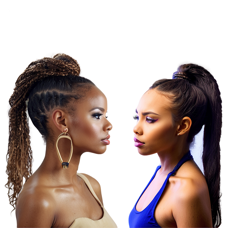 Afro Ponytail Style Png Ufx45 PNG