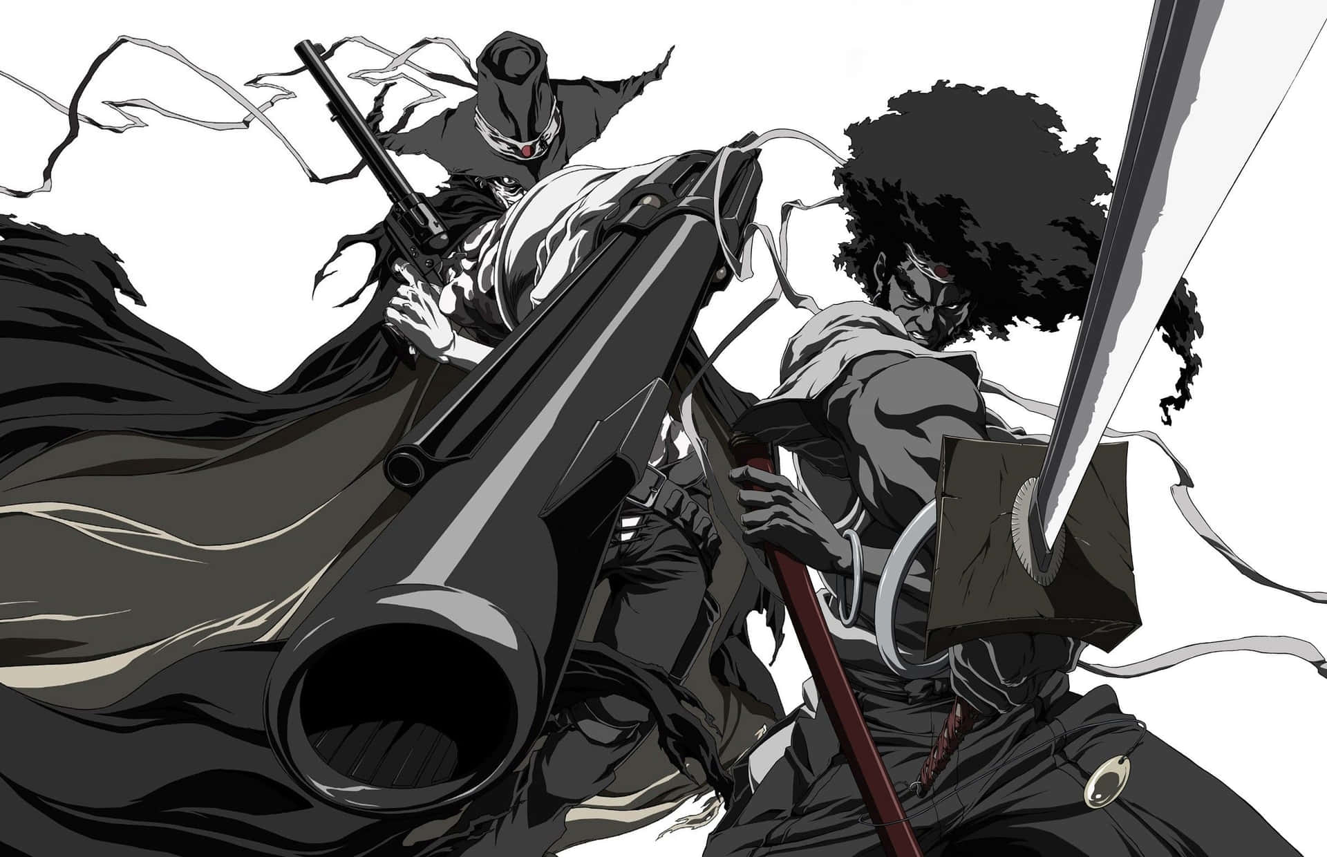 Caption: Afro Samurai in Battle Mode Wallpaper