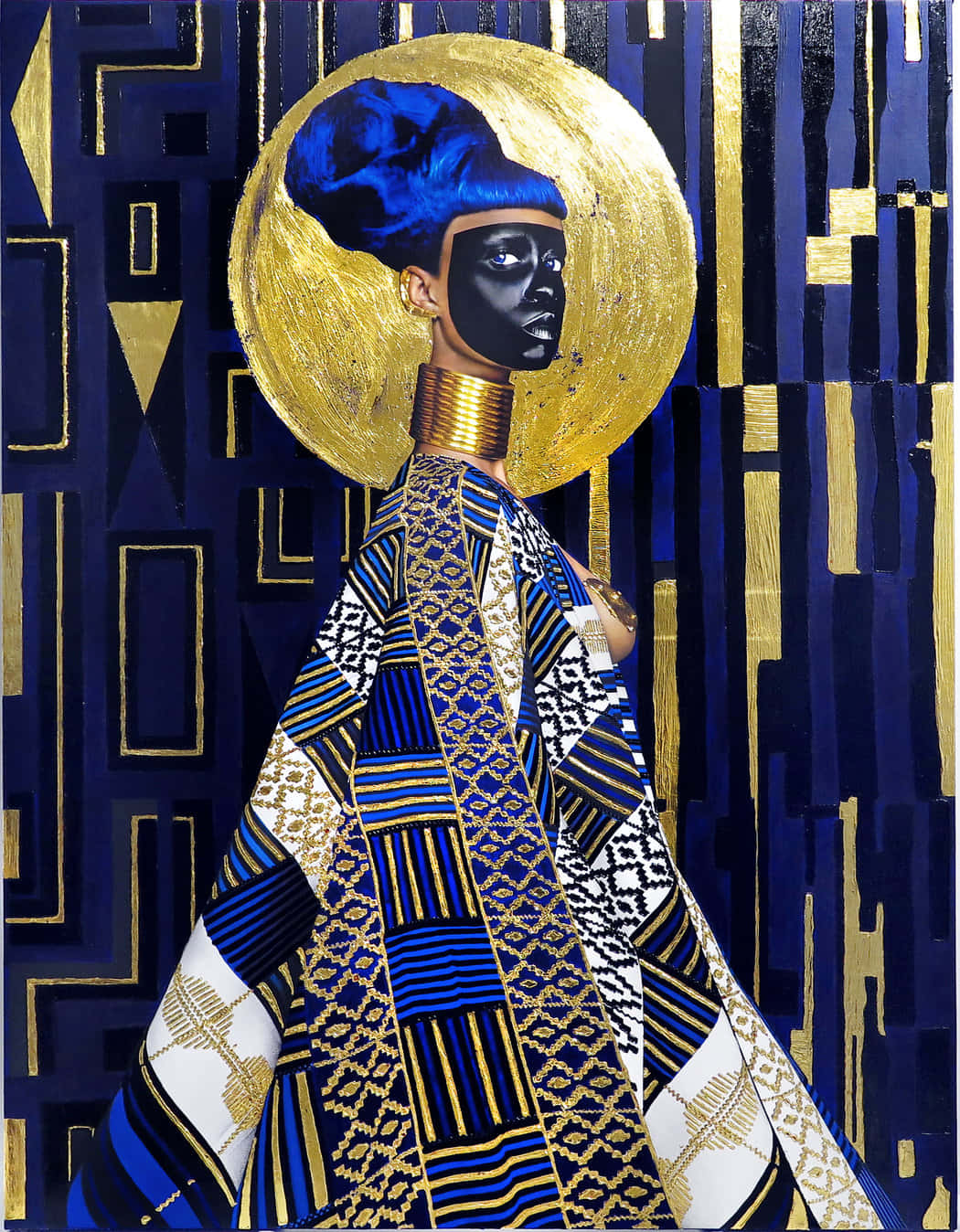 Embracing the Future: Aesthetic Afrofuturistic Artwork Wallpaper