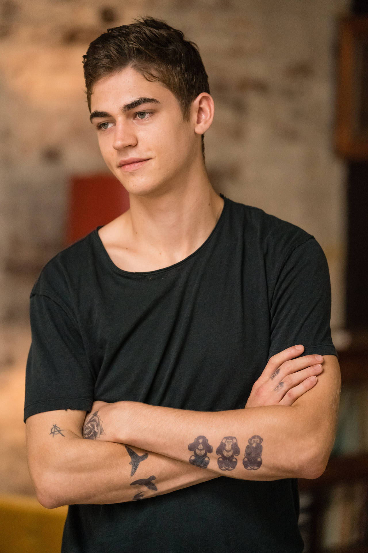 Hardin Scott from the movie "After" in a contemplative scene. Wallpaper