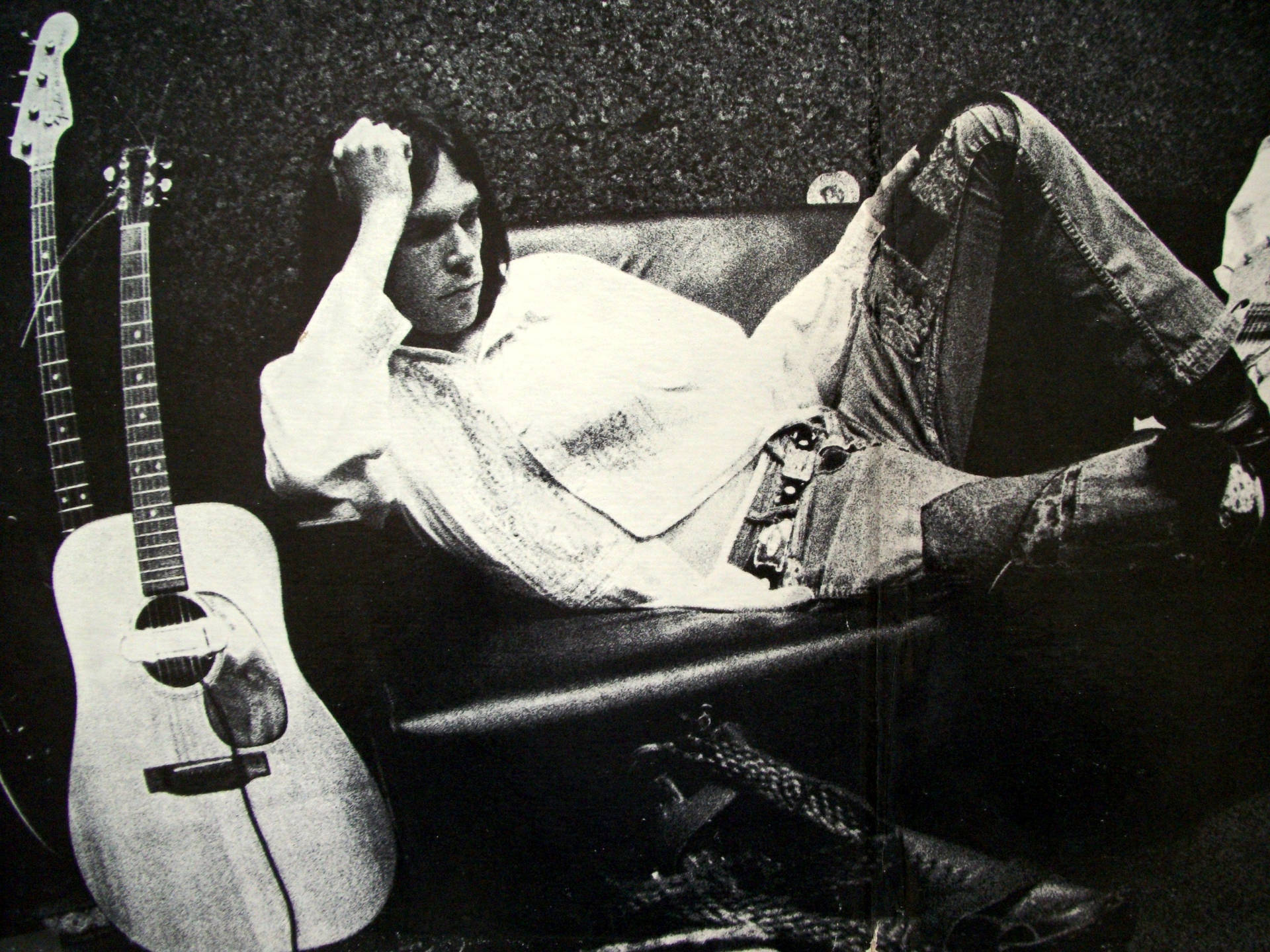 Efter Guld Rush Vinyl Album Neil Young Cover Tapet Wallpaper
