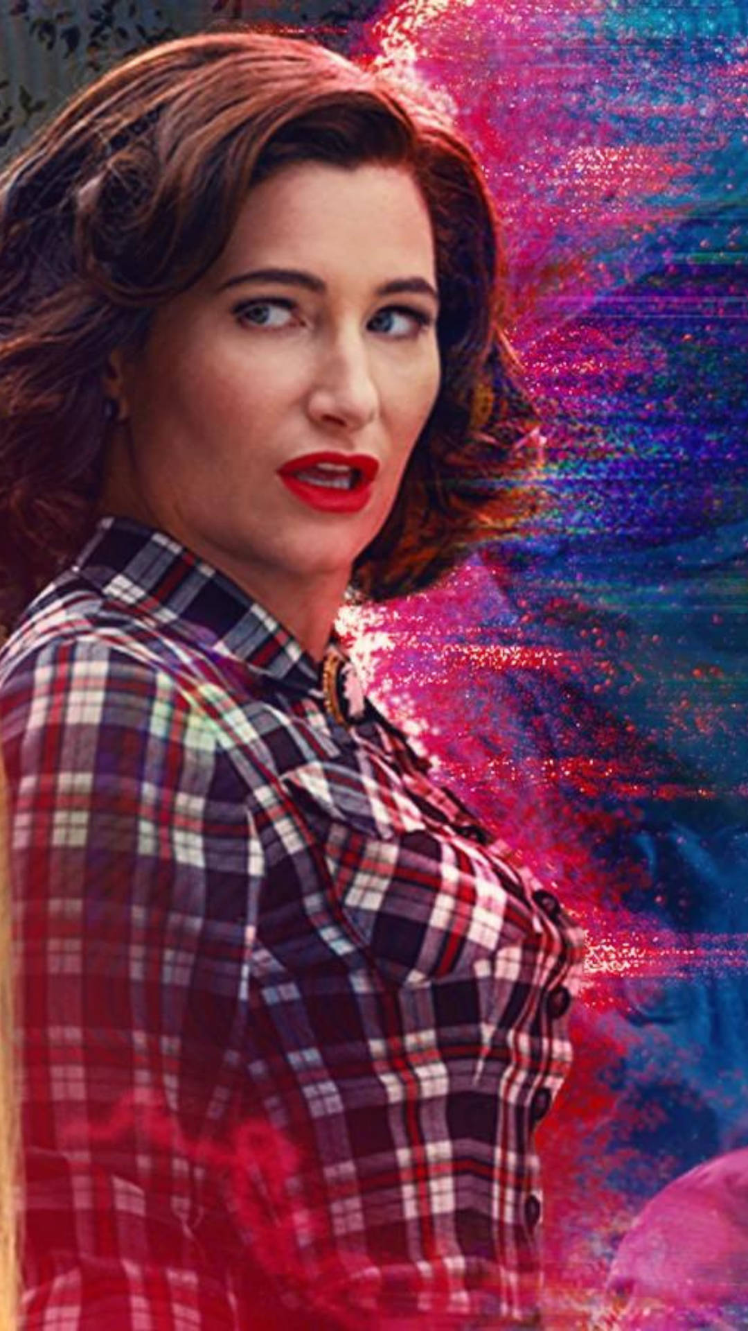 Agatha Harkness Blue & Red Wallpaper