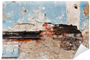 Aged Blue Plaster Wall Damage PNG