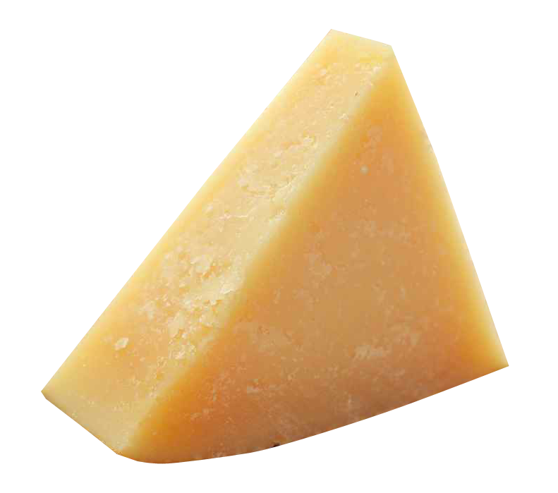 Aged Cheese Wedge Isolated PNG