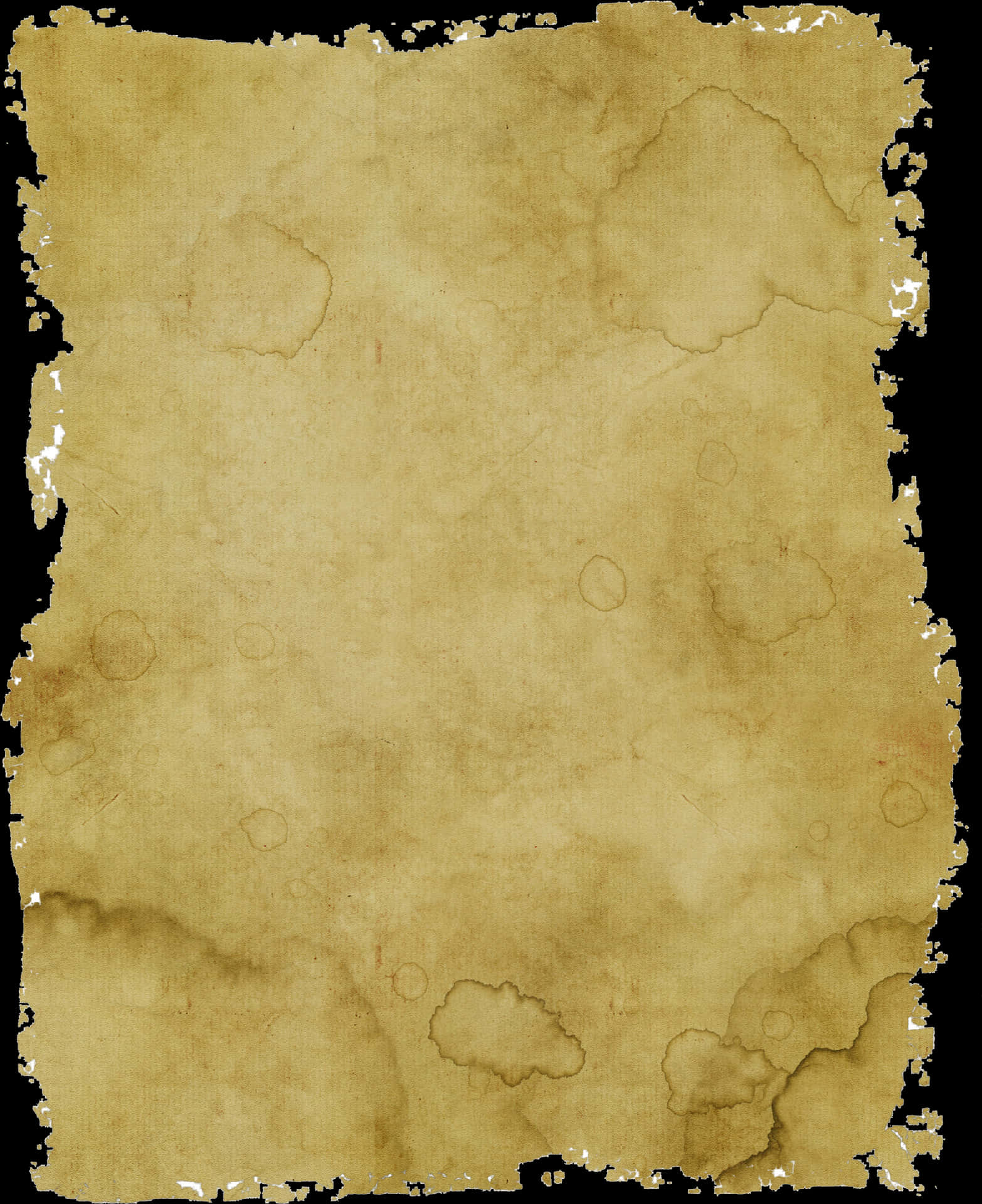 Aged Paper Texturewith Torn Edges PNG