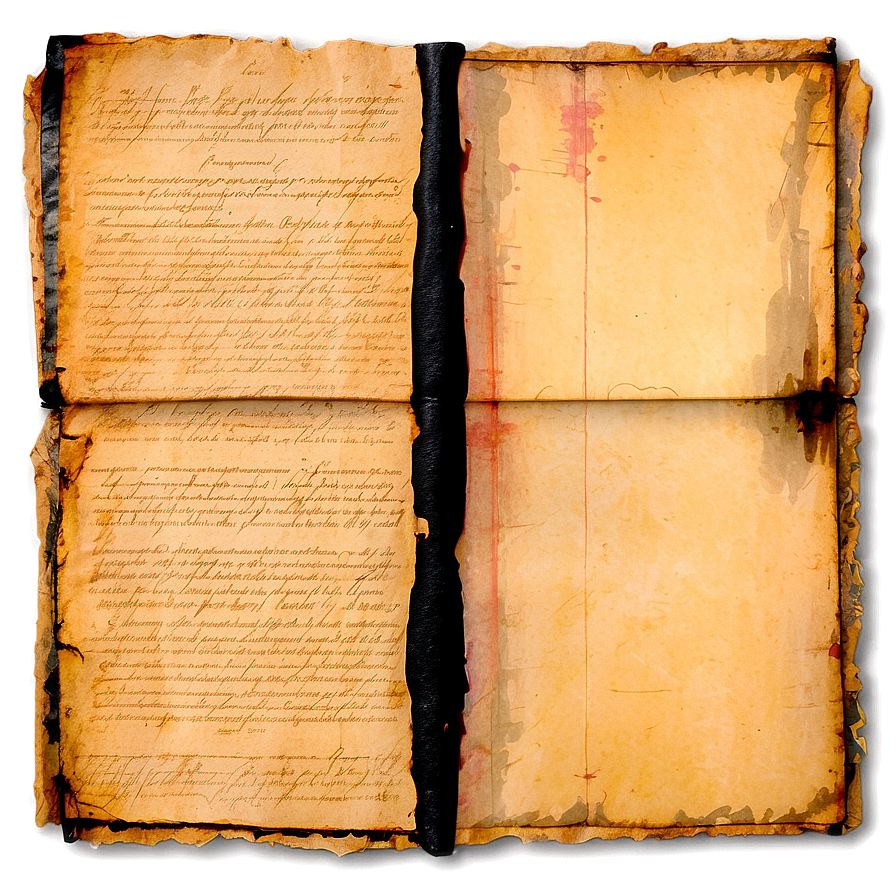 Aged Paper With Ink Stains Png Wae56 PNG