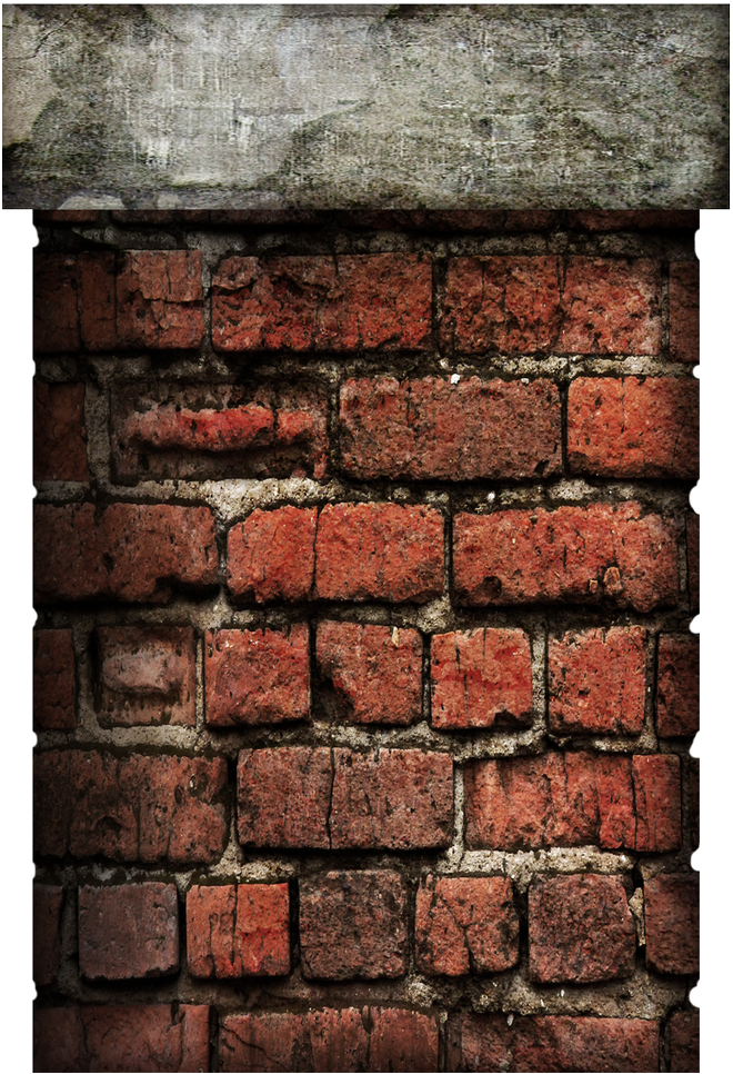 Aged Red Brick Wall Texture PNG