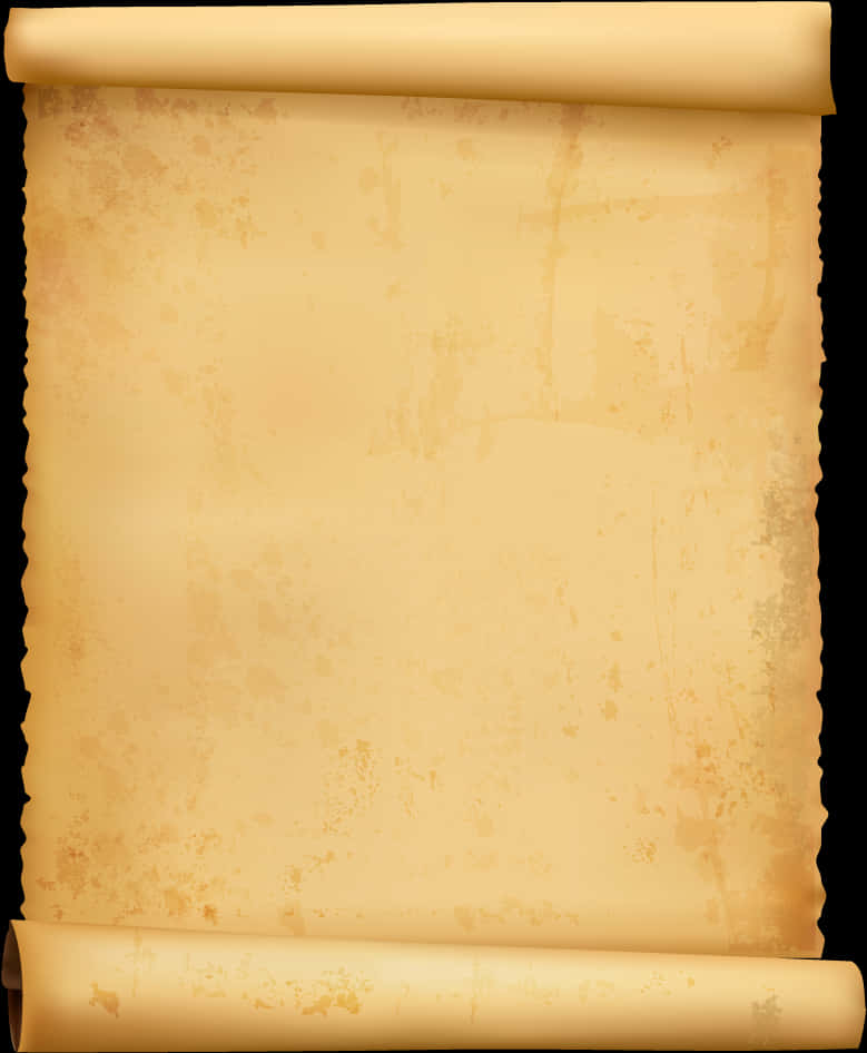 Aged Scroll Paper Texture PNG