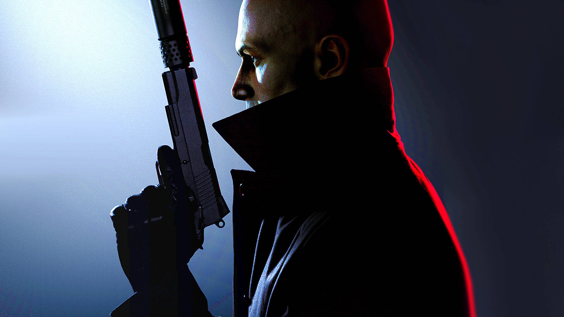 Download Agent 47 Aiming Up Pistol Hitman 2018 Wallpaper 