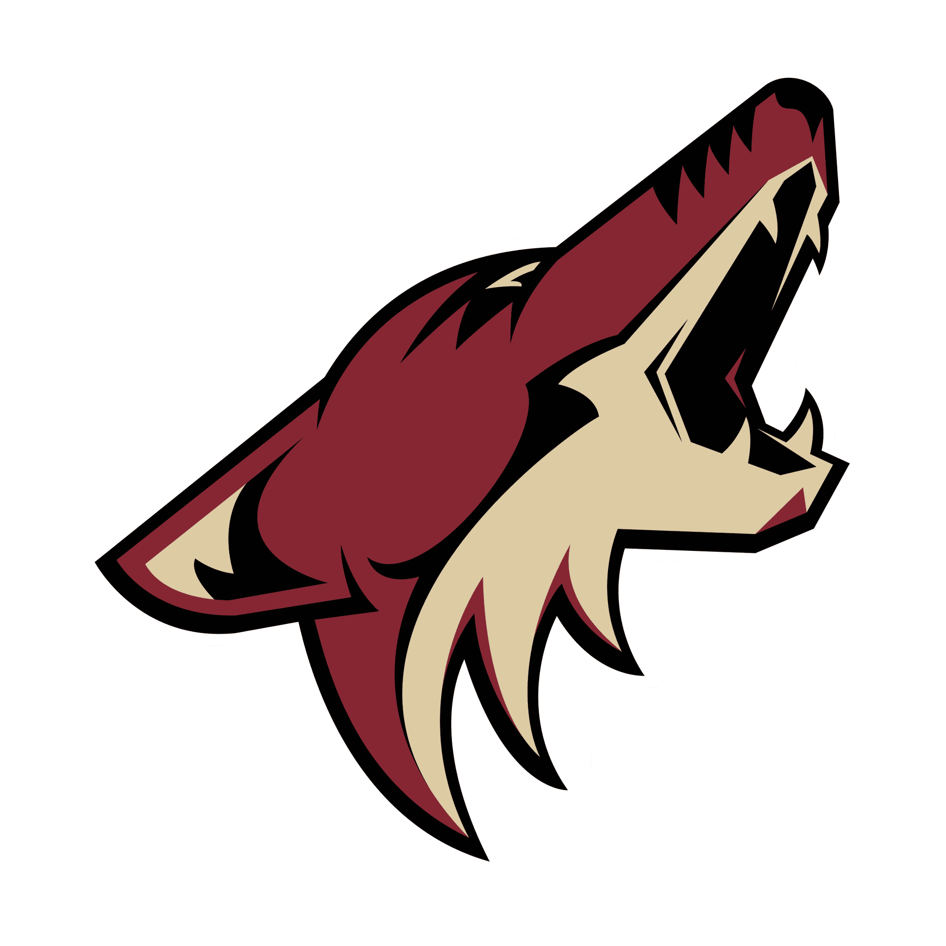 Aggressive Coyote Logo PNG