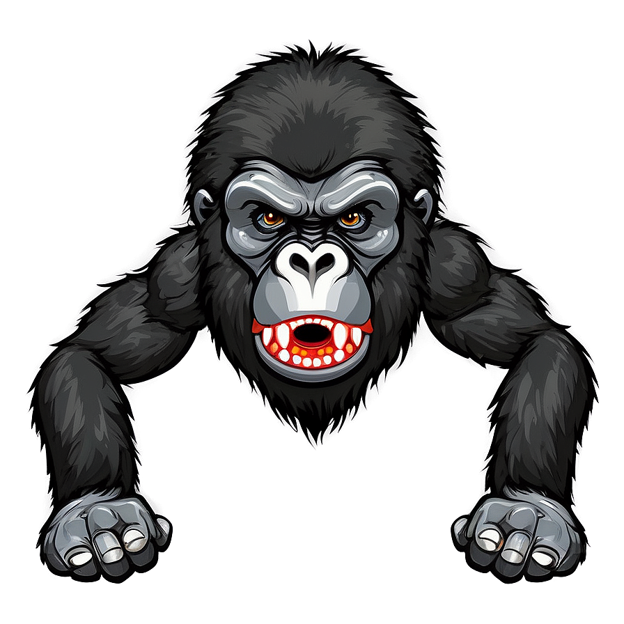 Aggressive Gorilla Mascot Png Osv PNG