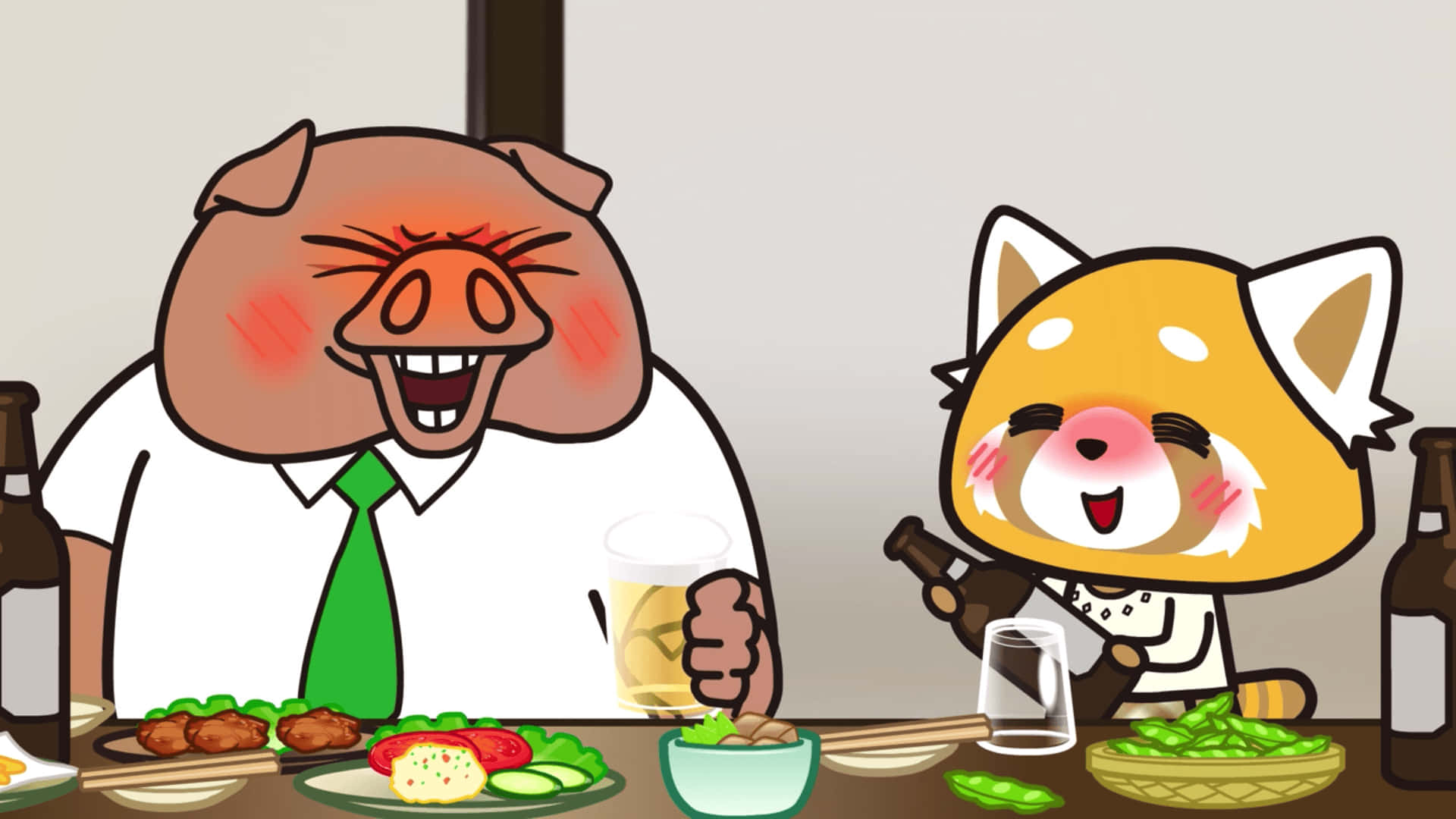 Aggretsuko sings her favourite Metal song