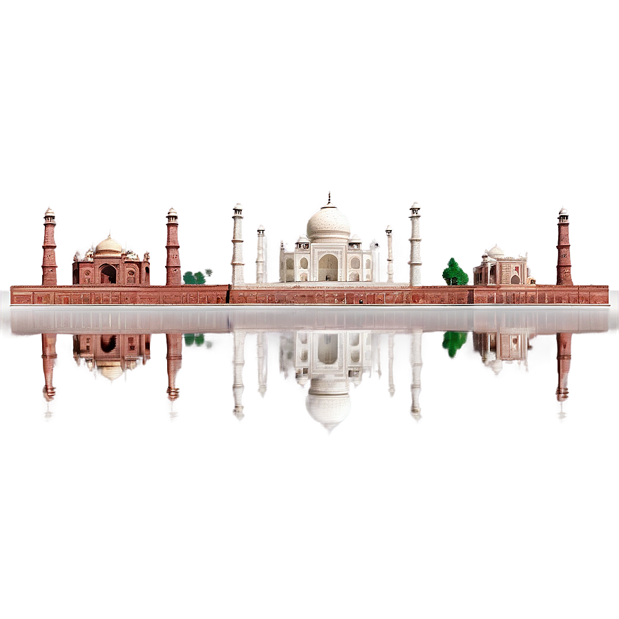 Agra's Taj Mahal Landscape Png 06252024 PNG