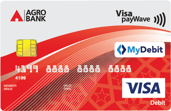Agro Bank Visa Debit Card PNG
