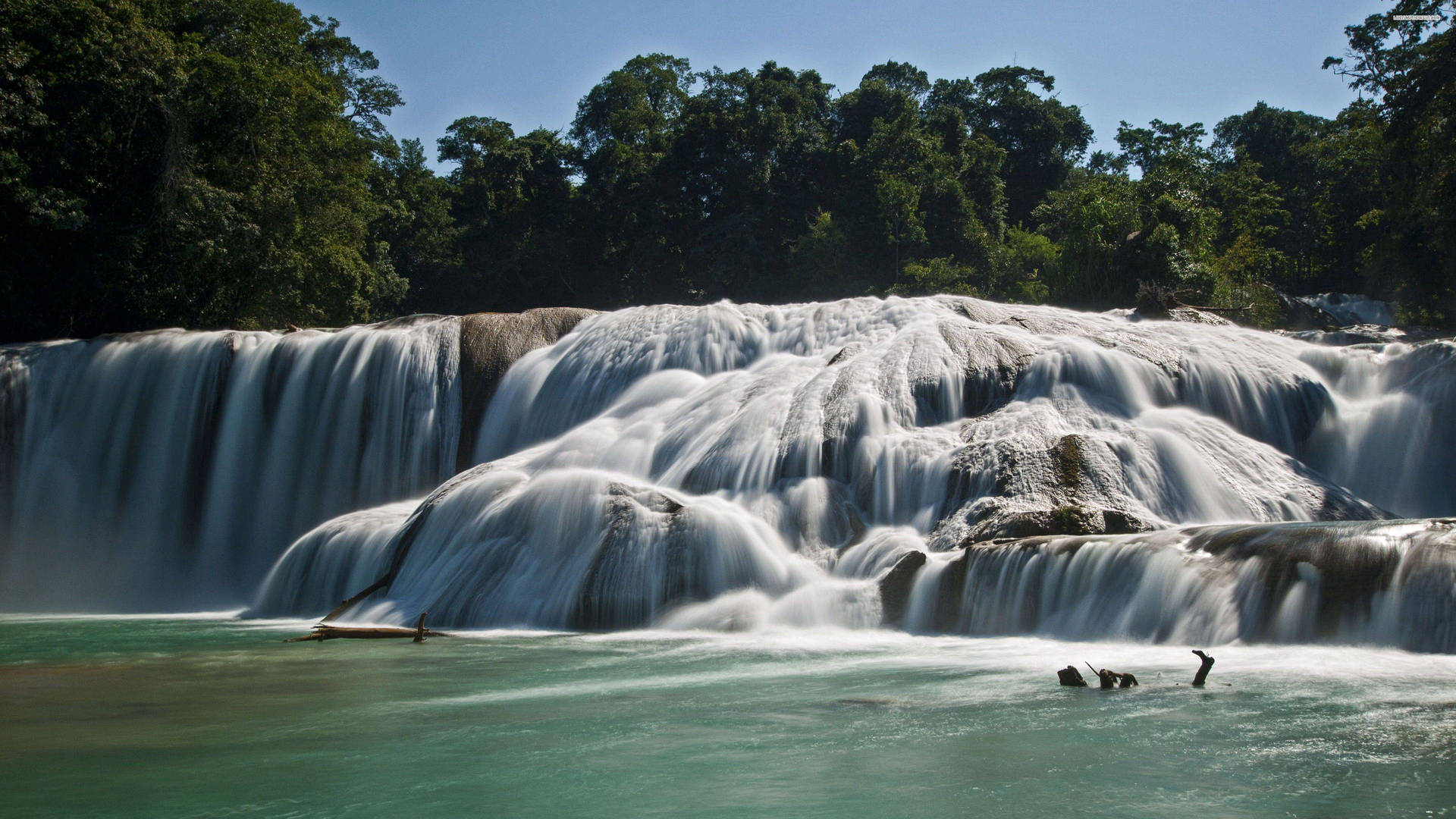 Agua Azul Waterfall In Mexico