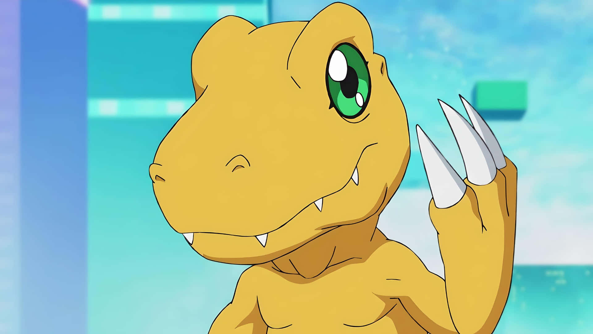 Agumon, Standing Proudly, Fills Digimon Fans' Hearts With Excitement. Wallpaper