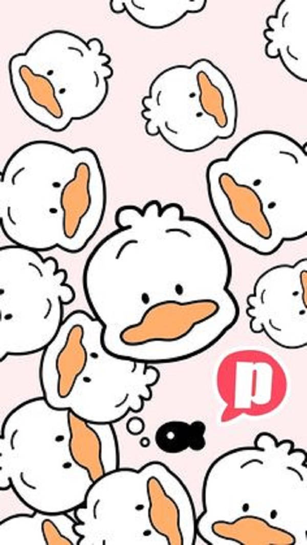 Ahiru No Pekkle Duck Pattern Wallpaper