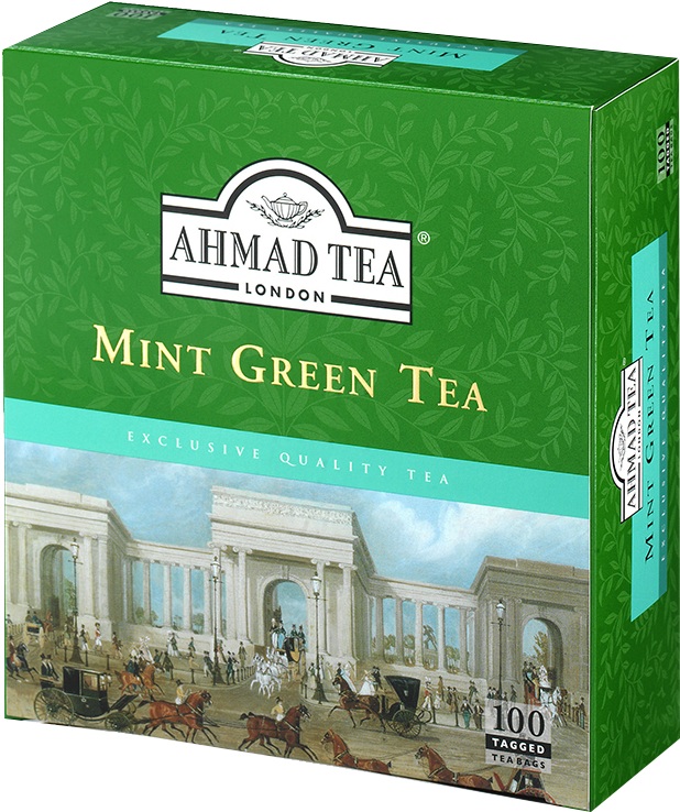 Ahmad Mint Green Tea Box PNG