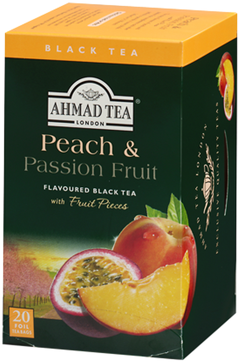 Ahmad Tea Peach Passion Fruit Flavored Black Tea PNG