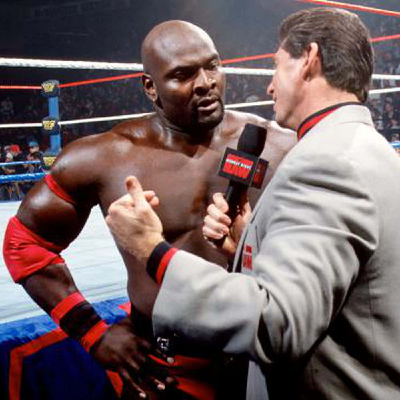 Ahmed Johnson With Vince Mcmahon Wallpaper